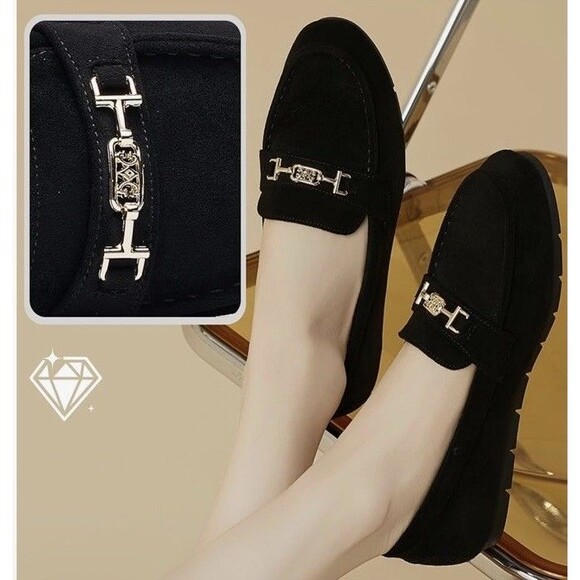 DeYashopin Women's Loafer Shoes Slip On Work Shoes Comfort Walking Flats Size 9 - Picture 6 of 16